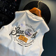 
Qianji (QIANJI) American loose vest men's summer trendy printed sleeveless heavy vest casual sports sweatshirt white [HJ9906-1] XL suitable for 124-140Jin [Jin equals 0.5 kg]
