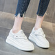 SIPUWANG (SIPUWANG) small white shoes for women 2025 new double Velcro small white shoes for women thick soles for women single shoes without laces Milan G723 35