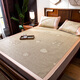 Arctic velvet home textile, encrypted imitation rattan mat, summer cool mat, foldable air-conditioned mat, student dormitory single mat, summer household straw mat, double mat, strawberry bear-cool rattan mat 150*195cm (cool mat + 2 pillowcase)