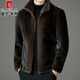 Piercardan high-end ferret fur jacket men's jacket winter new style fur integrated Haining double-sided warm coat men's black 48
