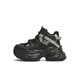 Tianmeiyi papa chaussures à lacets sports polyvalents épaisses épaisses hautes chaussures décontractées pour femmes printemps et automne CJ841dd4 noir 36
