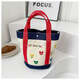 Shenshiyi canvas bag transportieren kleine Tasche Handtasche Eimer Lunchbox Lunchbox Lunchbox Mama trägt Babybeutel Leichte farbenfrohe Bären -Leinwand Handtasche [Weiß]
