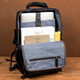 Slow Time Business Casual Leder Rucksack Pendelkopf Leder Rucksack Schoolbag Reisetasche Männer und Frauen Computertasche Schwarz schwarz