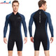 DIVE&SAIL men's wetsuit 1.5MM warm and thickened long-sleeved one-piece sun protection and cold protection snorkeling surfing swimsuit dark blue M