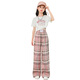 Yoyo One 2025 Neue Sommermädchen Kurzärärmig Anzug Sommer Mode Kinder Sommer Casual Hosen Mädchen große Kinderkleidung 9889 Weiß + 15009 Lila 120 cm