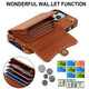 Jinhao anwendbar für iPhone16pro Max Mobiltelefon Hülle Wallet Lederhülle Apple 15 Vollbedeckung 14 Anti-Fall 13 Schutzhülle 12 Armband High-End-Modearmband + Schultergurt + Organkartenbeutel braun 6,7-Zoll-Apfel 14 Plus