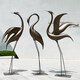 Kangxinya crane sculpture egret swan red-crowned crane imitation copper color pool landscaping sales courtyard garden landscape decoration ornaments cyan E type imitation copper color Dingjin