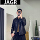 JAGR潮牌 皮衣男夹克外套2024防皮机车工装上衣百搭男士皮夹克 21811-2黑色 2XL-155斤