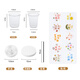 
OAK milk tea cup disposable coffee cup drink cup with lid cold drink plastic cup straw 500ML*10 set C1396