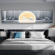 
Aohan modern light luxury bedside painting bedroom master bedroom background wall decoration painting living room horizontal version warm and warm atmospheric wall painting JD12243 Xianlu looking at the moon 135*35cm crystal porcelain aluminum alloy black frame
