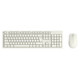 Double Feiyan (A4TECH) FG2000 Wireless Keyboard Set Mute Light Sound Office and Home Mouse Keyboard Set Light Sound Fashion Business Ultra-Thin Waterproof FN FG2000 (Beige White) Set