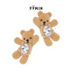 Youmu Paradise Series beckoning bear biscuit gem hair clip clip designer birthday gift for girlfriend beckoning bear left