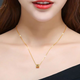 Mussel small waist necklace 18k gold 18k yellow l gold Au750 rose gold pendant clavicle chain set chain holiday gift 18 18k yellow l gold small waist necklace