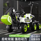 Guyu [Cadeau pour enfants] peut être fouillé et assis pour les personnes excavatrices électriques Toys Boys Remote Contrôle d'anniversaire Green Dual Dual Drive + Large Battery + Push Handle + Remote Control