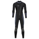 ZCCO's new men's and women's diving suits, one-piece long-sleeved warm sun protection winter swimming suit, thickened jellyfish suit 5mm, black + gray S