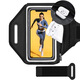 Dipur waterproof mobile phone arm bag with touch screen for men's sports running lightweight wrist bag arm strap for women outdoor cycling fitness anti-sweat and anti-slip mobile phone arm cover mobile phone bag adjustable - black