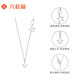 Liuguifu Jewelry platinum necklace for women PT950 five-pointed star platinum clavicle chain Christmas gift for girlfriend 3.55g