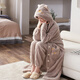 Catman Coral Velvet Paar Nachthemd für Männer und Frauen Herbst- und Winter-Pyjamas verdickte Flanell Long Bademantel Set M6189 Frauenmodell M (Empfohlen 80-100 Jin [Jin Equals Equals Equals])