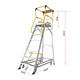 
Stable and resistant BAILEY Hercules Ladder Aluminum Alloy Hercules Ladder 3.1m Platform Ladder Climbing Ladder Eight Steps FS13596