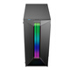 EVESKY Rocket Computer Case Escritorio DIY Lado Completo Transparente RGB Gaming Refrigerado por Agua ATX Tablero Grande Chasis Línea Trasera Interfaz USB3.0 Rocket-Negro Viene con Barra de Luz RGB