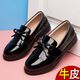 Xin Yueqing children's leather shoes for girls spring and autumn black princess shoes British style performance single shoes for girls students soft sole bean shoes 9901 black size 29
