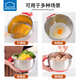 LOCK&LOCK 304 stainless steel cooking basin and basin egg beater home kitchen sink multi-function with scale non-slip bottom 20cm-stainless steel-single 2500ml