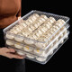Home Story Japanese Dumpling Storage Box Refrigerator Food Grade Special Frozen Dumplings Wonton Quick Frozen Box Tray Fresh Box Dumpling Box PET Transparent (3 Packs) 1 Layer