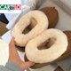 卡帝乐鳄鱼（CARTELO）小个子厚底低帮雪地靴女羊皮毛一体2025年新款一脚蹬冬季毛毛棉鞋 栗色 36