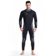 ZCCO's new men's and women's diving suits, one-piece long-sleeved warm sun protection winter swimming suit, thickened jellyfish suit 5mm, black + gray S