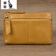 Kangaroo (KANGAROO) Men's Fashionable Casual Lightweight Crazy Horse Leather Retro Genuine Leather Belt Key Ring Coins Bag Key Coin Wallet 9202-Coffee Color