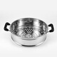 CHIGO thickened electric heater electric cooker multi-functional fried and boiling pot household electric frying pot electric steamer electric hot pot electric cooker multi-purpose 24CM one steaming cage