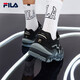FILA official dad shoes for men and women, shock-absorbing running shoes, sports shoes, Predator 2 men's shoes, black/medium gray-BM 42