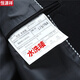 恒源祥男装男西服套装中年商务正装休闲西装修身礼服面试职业装 两粒扣灰色【西装+西裤+衬衣】 185(80)体重160斤左右