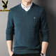 
Playboy full cardigan for men knitted fake two-piece sweater for men casual cardigan top clothes middle-aged and young lapel autumn and winter new sweater men's wool sweater solid color warm Korean version 6173 Navy blue 190/4XL