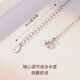 Crystal four-leaf clover 999 pure silver necklace female clover pendant fashion clavicle chain birthday gift for girls to give to girlfriend