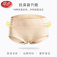 
LangSha women's underwear women's pure cotton lace large size high waist sexy markless belly 4 packs breathable buttocks lifting after delivery Big red + blue + pink + skin color 4 strips M [80-100Jin [Jin equals 0.5 kg]]