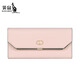 Kangaroo wallet women's genuine leather 2025 new fashionable clutch large capacity long women's clutch multi-card slot Korean version girly pink