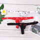 ROSELEX confidential delivery cotton printed thong men's cotton underwear sexy U convex bag personality star M red star
