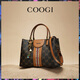 COOGI bag women's bag light luxury brand hand-held tote bag women's crossbody bag Valentine's day birthday gift to girlfriend wife coffee color direct delivery Kyokura