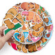 50 Capybara Cartoon Stickers Kapibala милый коричневый