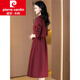 Veste de brise-vent pour femmes de Pierre Cardin pour femmes mi-longueur 2025 Nouveau style de tempérament Célébrité simple couche heureuse belle-mère printemps et manteau d'automne Nouveau produit Rose rouge xl