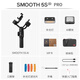 Zhi Yun Zhiyun Ai Smart Thogla Up-Up Up-Up-Up-Up-Up-Up-ableplembel Stabilizer Orthogonal Three-stabilization Stable 3600-градусный 360-градусный зеркал с заливкой Light Pro Pro Black