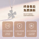 Crystal four-leaf clover 999 pure silver necklace female clover pendant fashion clavicle chain birthday gift for girls to give to girlfriend