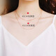 DL 1998 Fat Donglai same style 18/K rose gold pendant color gold necklace for women 925 silver plain chain gold naked chain no clavicle chain thin O-shaped chain rose gold 45cm-L671