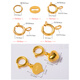 Yuyao 18k gold spring buckle head accessories pearl necklace bracelet DIY material joint connection buckle rope buckle rice beads No. 4 4.5mm closed spring buckle + 1 thick closed ring