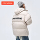 SPRAYGROUND25 Winter Shark Mouth Down Jacket Men and Women Hooded 90 White Duck Down Couple Warm Down Jacket White S