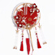 Jinban Round Fan DIY MARDAGE Fabriqué à la main Gift Gift Gift Gift pour les jeunes mariés Happy Fan Double face chinois Xiuhe Fan [Champagne Round Fan] Sac de matériau + Boîte de ventilateur + Boîte-cadeau Pack