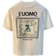 T-shirt pour hommes lourds Romon pour l'été mince polyvalent American Américain T-shirt à manches courtes décontracté Pullable respirant Top 1098 Black L