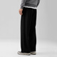 Pantalones casuales de mierda para hombres de otoño e invierno versátil colgando sueltos cómodos pantalones rectos de pierna ancha 4873 negros l