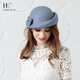 EE Hiver Nouveau toppers en laine polyvalente tendance littéraire européenne et américaine élégante British Hat 5116 Black Réglable (53-57 cm)
